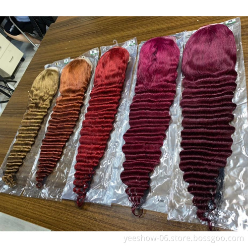 Factory wholesale spot 34 36 38 inches hd  lace front wigs human hair deep wave virgin human hair lace frontal wigs